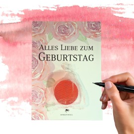 Geschenkkarte mit kleiner Rosenseife – Alles Liebe zum Geburtstag