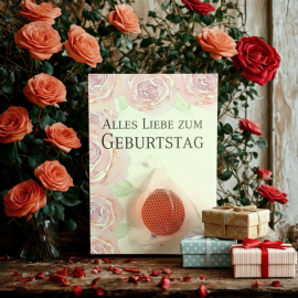 Geschenkkarte mit kleiner Rosenseife – Alles Liebe zum Geburtstag