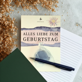 Karte ALLES LIEBE ZUM GEBURTSTAG mit kleiner Seife Lavendel