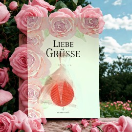 Geschenkkarte mit kleiner Rosenseife – Liebe Grüße