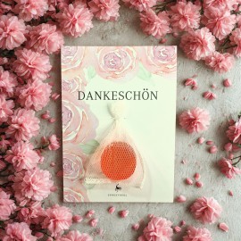 Geschenkkarte mit kleiner Rosenseife – Dankeschön